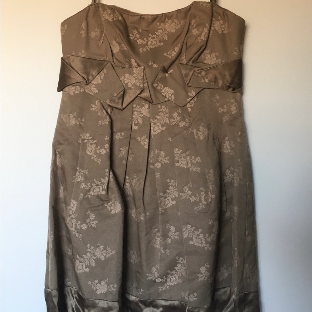 BCBGMaxAzria strapless cocktail dress with pockets